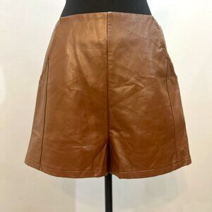 Vintage She + Sky Faux Leather Shorts